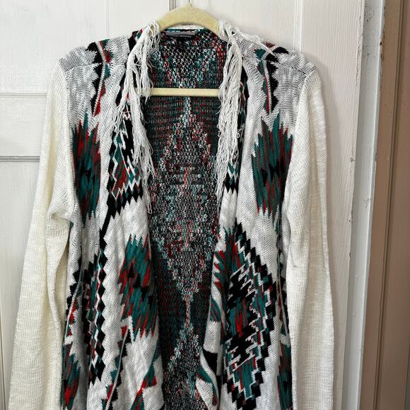 Allison Brittney Womens Cardigan Duster‎ Sweater Size XL Native Western Bohemian - Picture 4 of 7